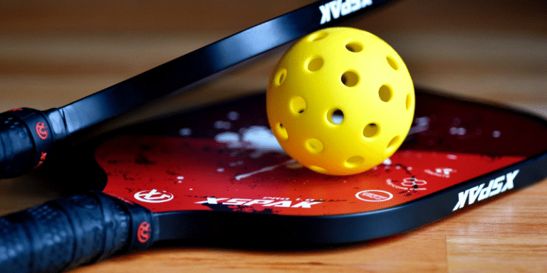 two pickleball paddles on table